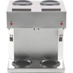 Kaupallinen kaksoissuodatin kahvinkeitin Manuaalinen täyttö 2 lasikannua 4 kuumalevyä | Adexa RB286X2 - Image 4