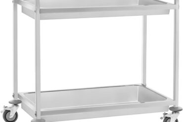 Syvä tarjotinkärry ruostumaton teräs 2 tasoa 810x460x850mm | Adexa RDT2B