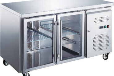 Kaupallinen jäähdytystiski, 2 lasiovea, syvyys 700 mm | Adexa RG21VGLASS