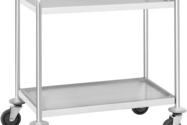 Kaupallinen tarjoilu-/palvelu-/tyhjennysvaunu ruostumaton teräs 2 kerroksinen 860x540x940mm | Adexa RST2A