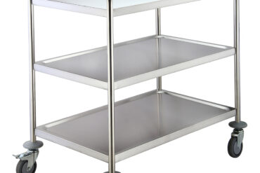 Kaupallinen tarjoilu-/palvelu-/tyhjennysvaunu ruostumaton teräs 3 tasoa 810x460x900mm | Adexa RST3B