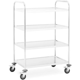 Kaupallinen Tarjoilu-/Palvelu-/Tyhjennyskärry Ruostumaton Teräs 4-tasoinen 710x410x1070mm | Adexa RST4C