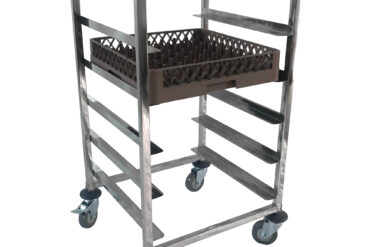 Ammattimainen astianpesukoneen kori kärry ruostumatonta terästä 5 tasoa 550x510x1000mm | Adexa RT5505