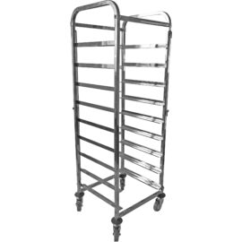 Kaupallinen Astianpesukonekoriteline Ruostumaton teräs 9 tasoa 550x510x1700mm | Adexa RT5509