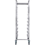 Ammattimainen astianpesukorin kärry ylähyllyllä ruostumatonta terästä 9 tasoa 550x510x1700mm | Adexa RT5509T - Image 3