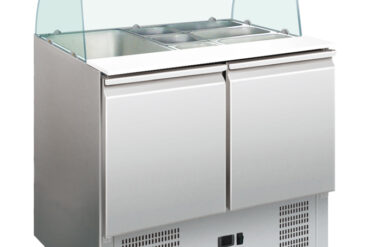 Saladette-lasikansi 900x700x1350mm 2 ovella | Adexa S900CG