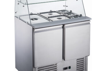 Salaattipöytä lasinäytöllä 2-ovinen | Adexa S92SQ