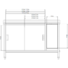 Kaupallinen kaappi oikea puoli roska-astia 1800x600x900mm | Adexa SCP60180BRBR - Image 4