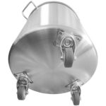 Ammattimainen Jäteastia Ruostumaton Teräs Kannella ja Pyörillä 95 litraa | Adexa SDC95 - Image 3