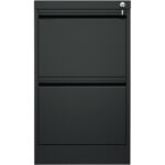 Ammattimainen metallinen arkistokaappi, 2 laatikkoa, 460x620x720 mm, musta | Adexa SEDA2B - Image 4