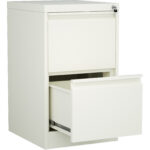 Ammattilainen metallinen arkistokaappi, 2 laatikkoa, 460x620x720 mm, valkoinen | Adexa SEDA2W