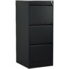 Ammattimainen metallinen arkistokaappi, 3 laatikkoa, 460x620x1025mm, musta | Adexa SEDA3B - Image 3