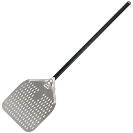 Pizzalapio 12'' neliö Perforoitu Metallikahva Pituus 140 cm | Adexa SPP14012S