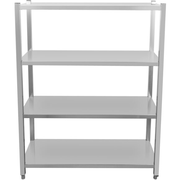 Ammattimainen hyllystö Ruostumaton teräs 1200x400x1500mm 4 hyllyä | Adexa SSB12040 - Image 3