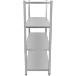 Ammattilaisen hyllystö ruostumaton teräs 1200x500x1500mm 4 hyllyä | Adexa SSB12050 - Image 4