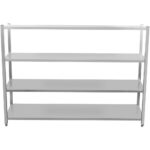 Ammattimainen hyllystö ruostumatonta terästä 1800x500x1500 mm 4 hyllyä | Adexa SSB18050 - Image 4