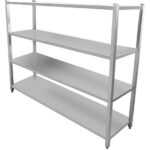 Ammattimainen hyllystö ruostumatonta terästä 1800x500x1500 mm 4 hyllyä | Adexa SSB18050