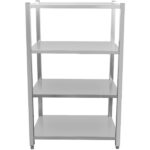 Ammattilaisen hyllystö ruostumaton teräs 1200x500x1500mm 4 hyllyä | Adexa SSB12050 - Image 2