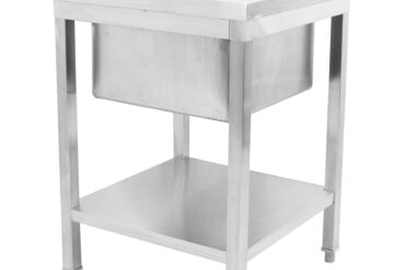 Kaupallinen pesuallas ruostumatonta terästä 600x700x900 mm 1 allas Roiskesuoja | Adexa STD150A