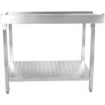 Purkupöytä Oikea puoli 600x650x850mm Alaosahyllyllä Roiskelevyllä Ruostumaton teräs | Adexa SWB6065R - Image 3