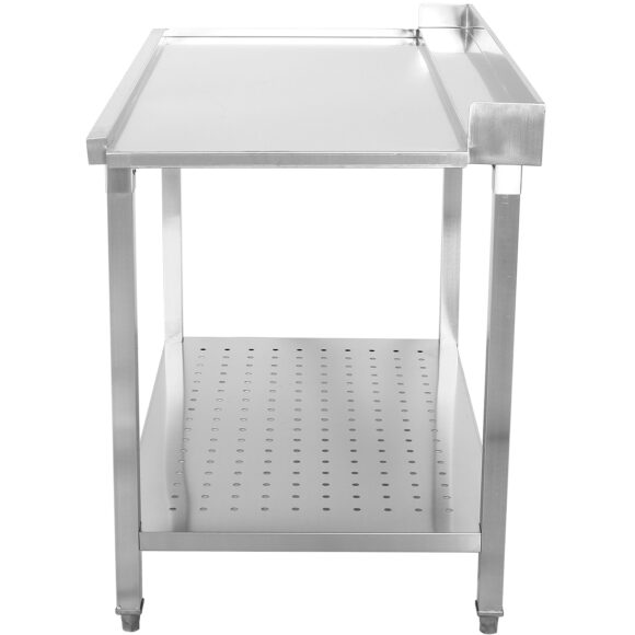 Purkupöytä Vasemmalle puolelle 600x650x850mm Pohjahyllyllä Roiskesuojalla Ruostumaton teräs | Adexa SWB6065L - Image 6