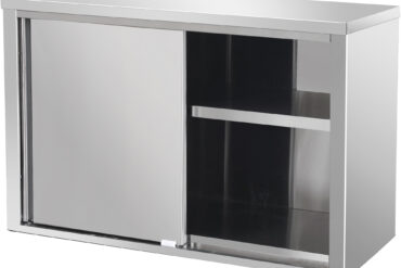 Seinäkaappi liukuovilla Ruostumaton teräs 800x400x650mm | Adexa SWC80402D