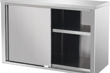 Seinäkaappi liukuovilla Ruostumaton teräs 1000x400x650mm | Adexa SWC100402DR