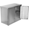 Seinäkaappikaappi heiluriovilla Ruostumaton teräs 800x400x650mm | Adexa SWC80402DW - Image 2