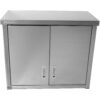 Seinäkaappikaappi heiluriovilla Ruostumaton teräs 800x400x650mm | Adexa SWC80402DW