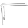 Purkupöytä Vasemmalle 600x650x850mm Ei ala-hyllyä Ei roiskesuojaa Ruostumaton teräs | Adexa SWT6065R - Image 5