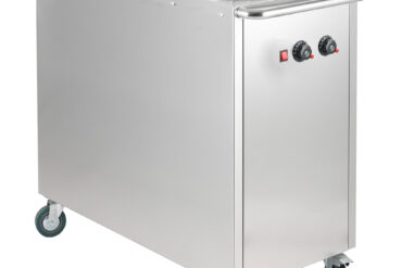 Lämmitetty lautasannostelukärry Ruostumaton teräs 12''/300mm 2x50 lautasta | Adexa TDDS2