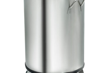 Ammattimainen jäteastia ruostumatonta terästä pyörillä ja polkimella 50 litraa | Adexa TGB3660