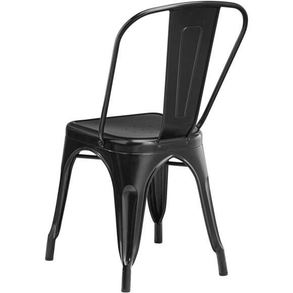 Bistro-ruokailutuoli Teräs Musta Sisäkäyttöön | Adexa WW163B - Image 4