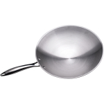 Ammattimainen wokkipannu Premium pyöreä pohja Ruostumaton teräs 13,5''/340mm | Adexa TP13410