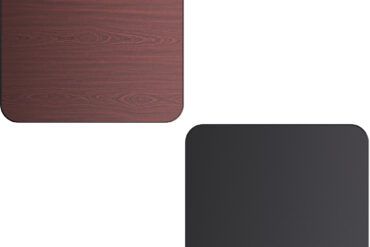 Laminaattineliöpöytälevy Käännettävä Mahonki & Musta 24x24'' | Adexa TT2424MB