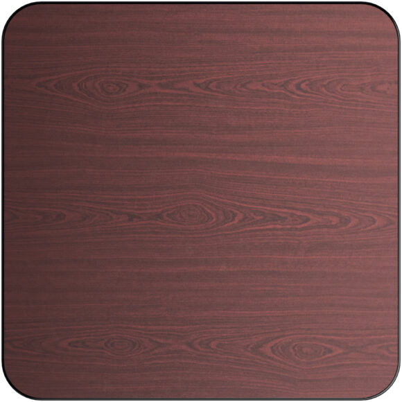 Laminaattineliöpöytälevy Käännettävä Mahonki & Musta 24x24'' | Adexa TT2424MB - Image 3