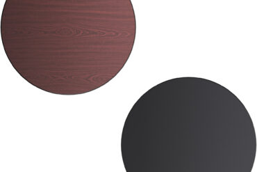 Laminoitu Pyöreä Pöytälevy Käännettävä Mahonki & Musta Ø76 cm | Adexa TT30RMB