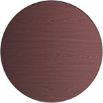 Laminoitu Pyöreä Pöytälevy Käännettävä Mahonki & Musta Ø76 cm | Adexa TT30RMB - Image 2