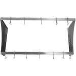 Seinähylly kattila-telineellä 12 koukkua ruostumatonta terästä 900x300x300mm | Adexa VMR0930 - Image 4