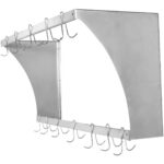 Seinähylly kattila-telineellä 12 koukkua ruostumatonta terästä 900x300x300mm | Adexa VMR0930