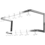 Seinähylly kattilatelineellä 12 koukkua Ruostumatonta terästä 1200x300x300mm | Adexa VMR1230U