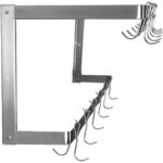 Seinähylly kattilatelineellä 12 koukkua Ruostumatonta terästä 1200x300x300mm | Adexa VMR1230U - Image 2