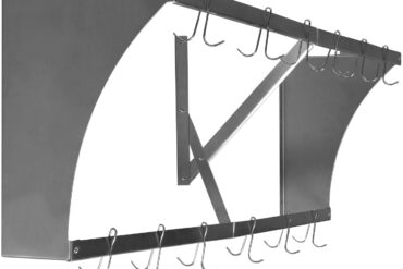 Seinähylly kattilatelineellä 12 koukkua ruostumaton teräs 1500x300x300mm | Adexa VMR1530