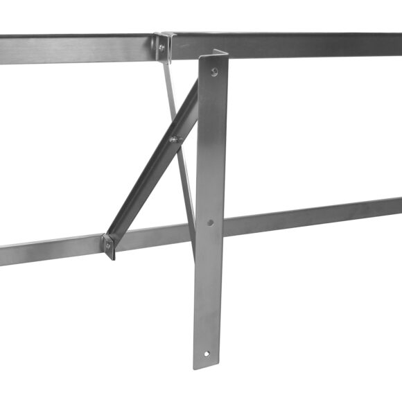 Seinähylly kattilatelineellä 12 koukkua, ruostumaton teräs 1500x300x300 mm | Adexa VMR1530U - Image 7