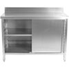 Kaupallinen Työtasokaapin Lattiakaappi Liukuovet Ruostumaton Teräs 1500x700x850mm Taustakorotus | Adexa VTC157SLB - Image 2
