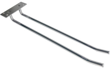 Viinilasiteline Hopeinen Kattokiinnitteinen Pituus 300 mm 3 viinilasille | Adexa WGB18500300S