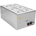 Kaupallinen Bain Marie, sisältää 6xGN1/6 astiaa kannella | Adexa WH706616