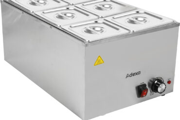 Kaupallinen Bain Marie, sisältää 6xGN1/6 astiaa kannella | Adexa WH706616