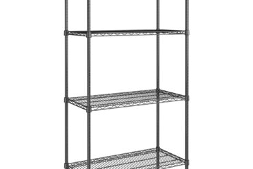 Kaupallinen hyllyjärjestelmä 4-tasoinen 1000kg 900x450x1800mm Jauhemaalattua terästä Musta | Adexa WH9045180A4