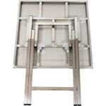 Taitettava ruostumattomasta teräksestä valmistettu bistropöytä 600x600x700mm | Adexa WHBT6060 - Image 2